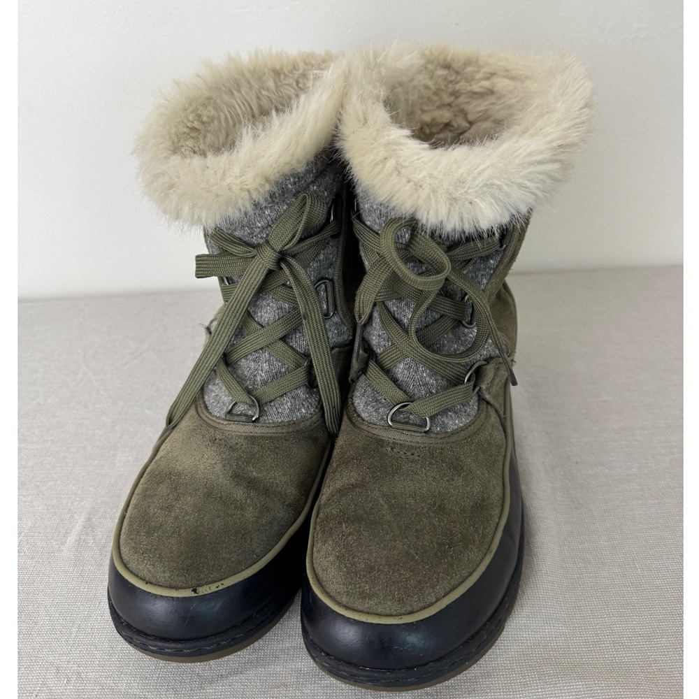 Sorel Tivoli Winter Boots Green Womens 9.5